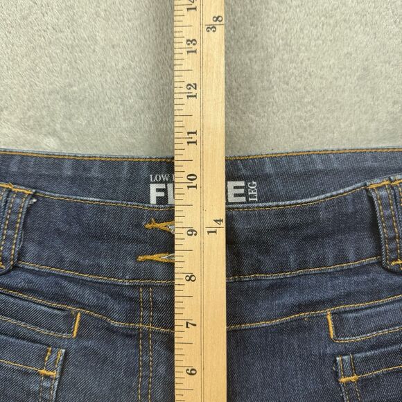 New York and Company Jeans Women’s 6T Blue Low Rise Flare Dark Wash - Picture 7 of 11